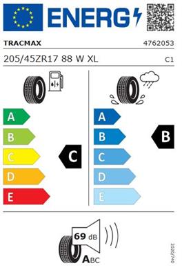 205/45R17 88W Tracmax X PRIVILO TX3