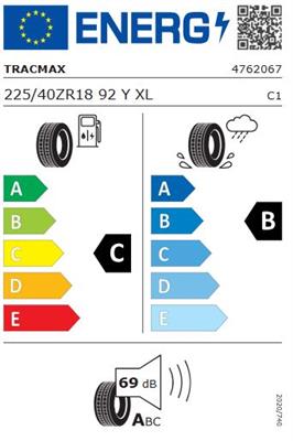 225/40R18 92Y Tracmax X PRIVILO TX3